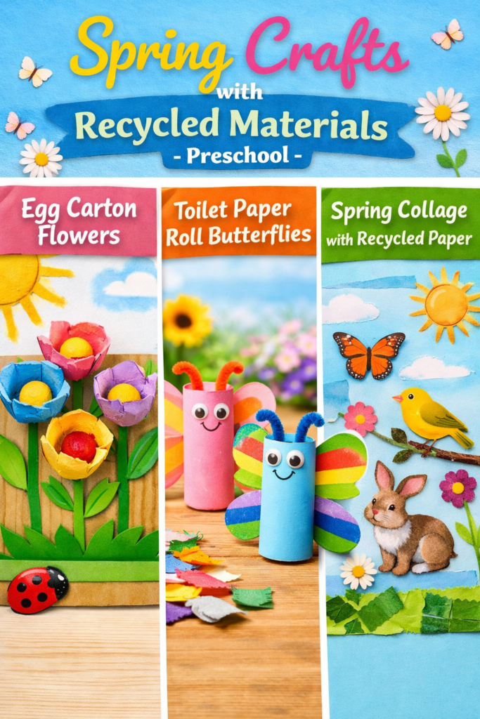 Spring Crafts with Recycled Materials